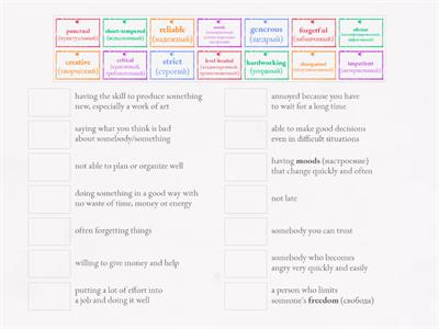 Personality traits