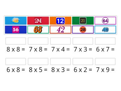Multiplication: 6s, 7s, & 8s
