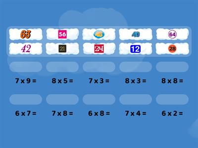 Multiplication: 6s, 7s, & 8s