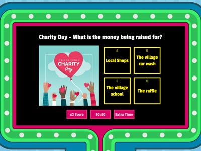 Charity Day and Sunday Lunch Comprehension