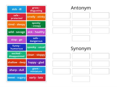 Antonym/Synonym
