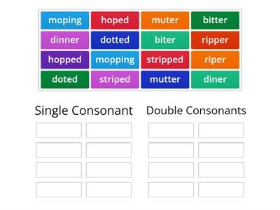 Single Double Consonants
