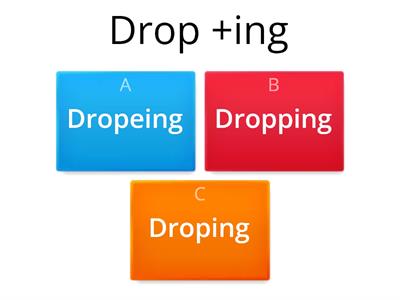 Double, drop or not - adding a vowel ending