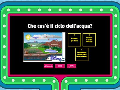 Il ciclo dell'acqua quiz