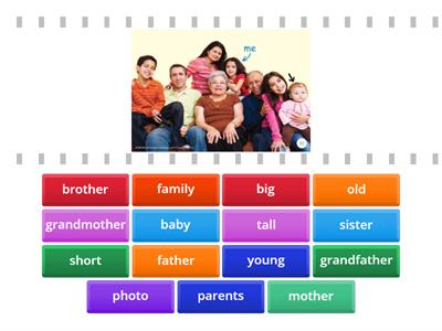 Our World 1 - U3Family - vocabulary - Find the match