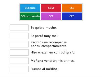 Complementos circunstanciales.