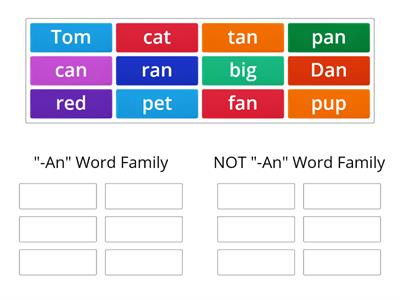 "An" Word Family