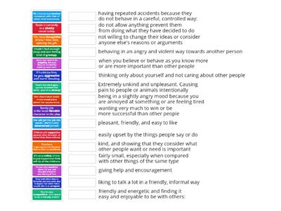 character adjectives 