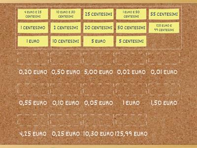 Equivalenze con EURO e CENTESIMI