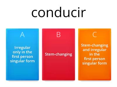 Different groups of irregular verbs