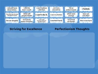 Striving Towards Excellence vs. Perfectionism Thoughts