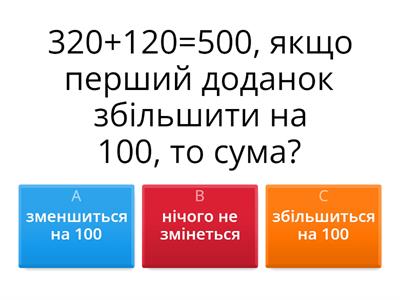 Залежність дій додавання і множення від зміни одного з компонентів при іншому іншому 4 клас