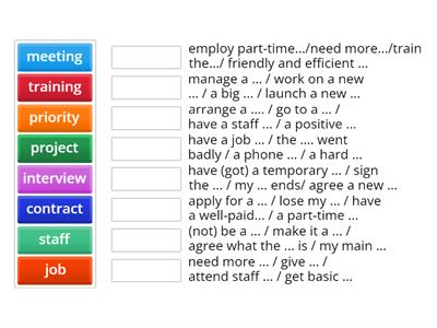 Outcomes. Pre-Int. U1. collocations