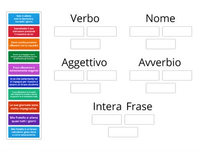 Indica se gli avverbi modificano un verbo (V), un aggettivo (A), un nome (N), un altro avverbio (AV) o l'intera frase (F