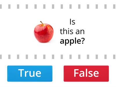 True or False? Vegetables vs Fruits