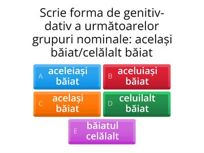 Exercitii aplicative Gramatică- setul 1