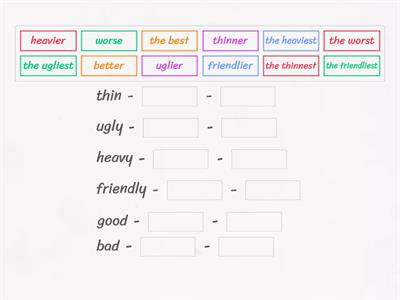 comparative & superlative adjectives p2