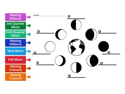 Phases of the Moon Wordwall