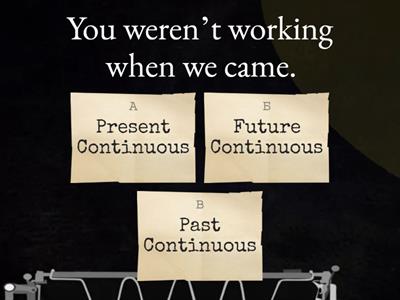 1. Continuous: Present, Future, Past