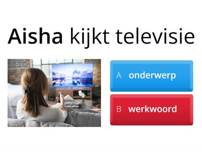 Het onderwerp/het werkwoord