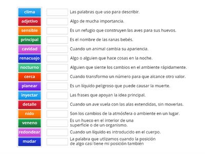 Palabras de la Semana 7 (Q1W7) - Emparejar 2 