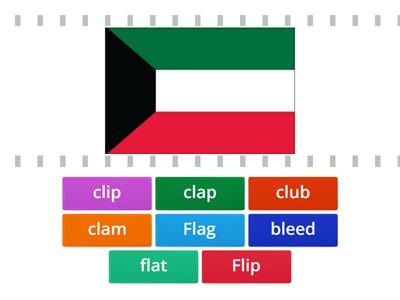 match the Blends bl cl fl with the right pictures