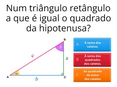 Teorema de Pitágoras - 8º ano