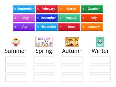 Months of the year - seasons