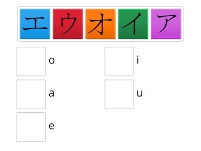 01. Katakana to Romaji (a) (i) (u) (e) (o)