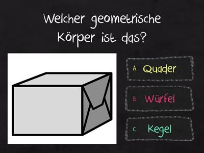 Quiz geometrische Körper