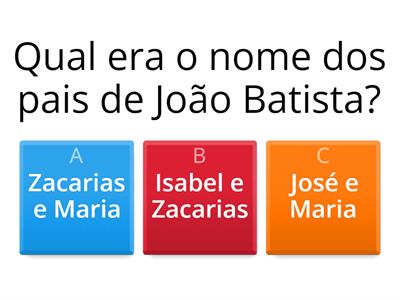 Quiz sobre João Batista.