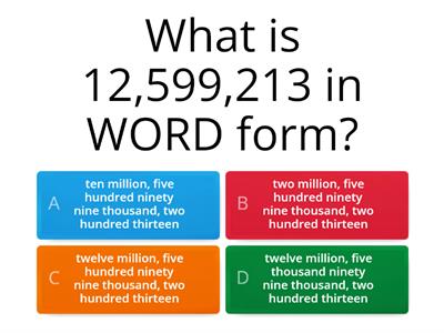 Word Form Practice - STANDARD to WORD