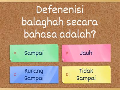 SOAL UTS MATA KULIAH BALAGHAH I