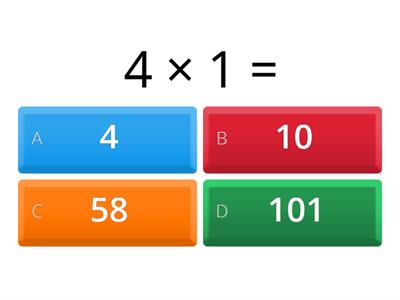 Multiplikation tabell 4