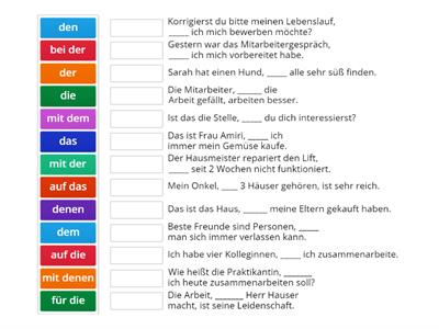 Relativsätze mit Präposition 