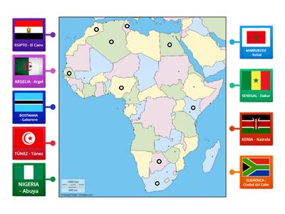 Países ÁFRICA mapa GEOGRAFÍA