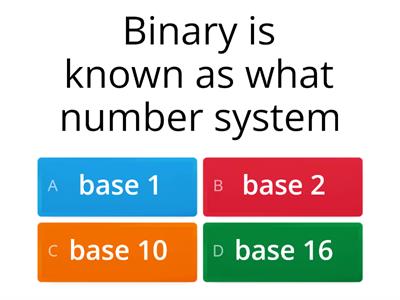 Storage units and Binary 
