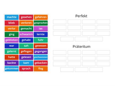 Perfekt - Präteritum