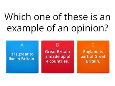 Quiz - Fact or Opinion