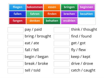 irregular verbs 2.1 German-English