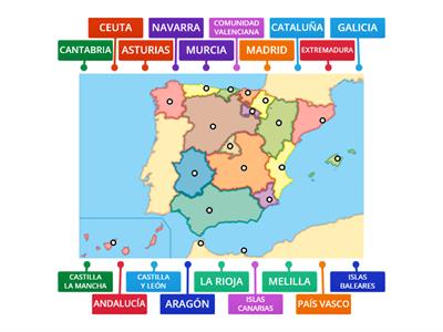 MAPA COMUNIDADES AUTÓNOMAS ESPAÑA