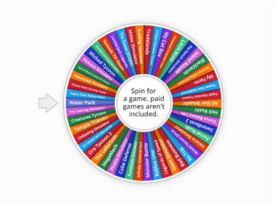 Roblox Category: Rthro Random Game Wheel
