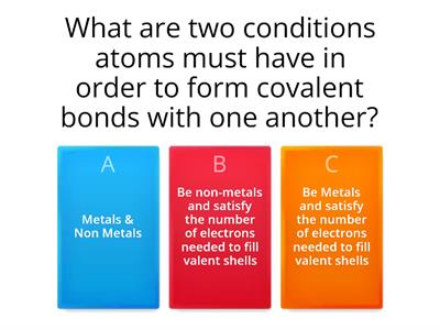 Covalent Bonding Quiz