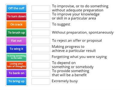 Phrasal verbs practice