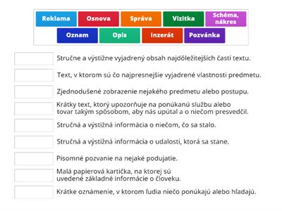 Pojmy zo slovenského jazyka - 3. ročník