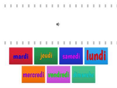 French: Les jours de la semaine (with audio)  by: T.KARIM 