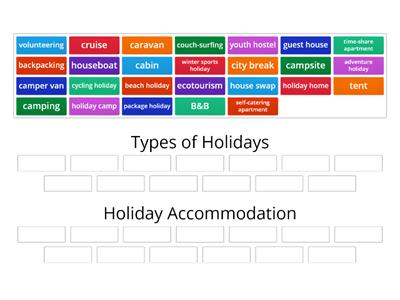 Holidays or Holiday Accommodation
