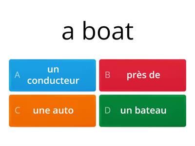 Comment y aller - quiz vocabulary