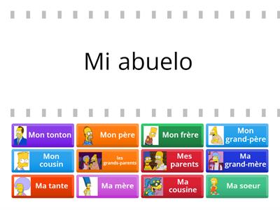 Vocabulario de la familia