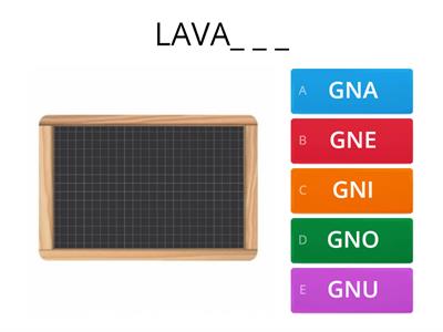 GNA-GNE-GNI-GNO-GNU
